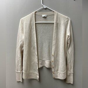 Club Monaco Cream Button‎ Up Cardigan